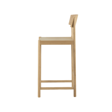 Rod barkrakk 65 cm - Hvitpigmentert mattlakkert eik - Mavis