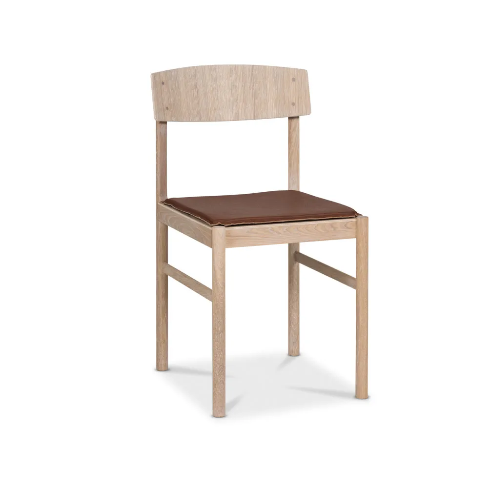 Rod stol pute, lær konjakk Mavis