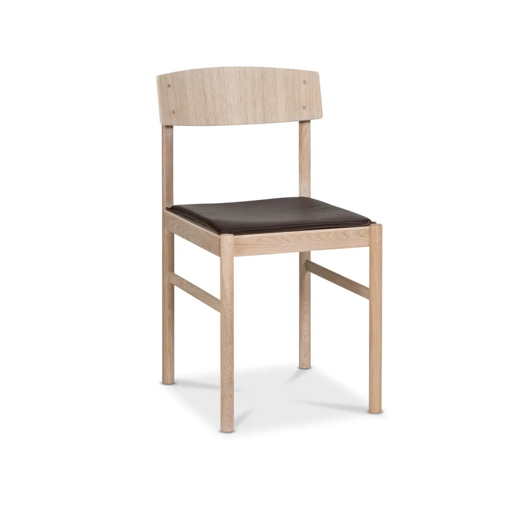 Rod stol pute, lær mocca Mavis