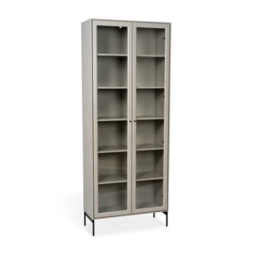 Volt vitrineskap 190 cm beige - Detalj i svart - Mavis
