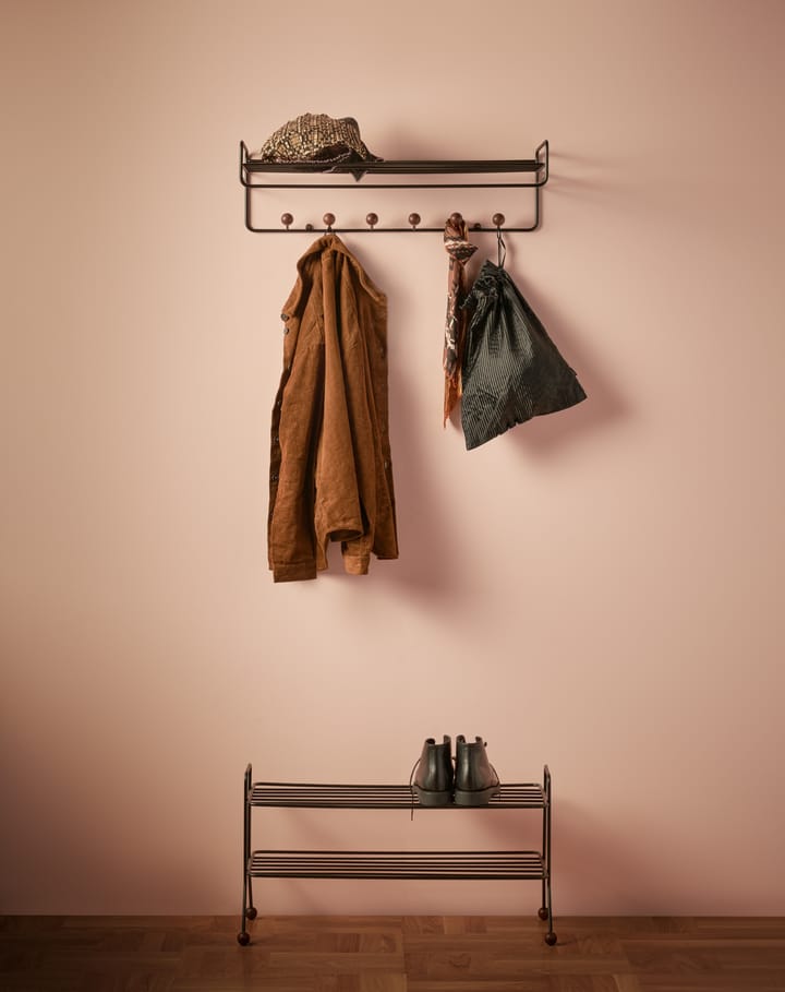Bill Hat rack hattehylle, Svart, mørkebrun Maze