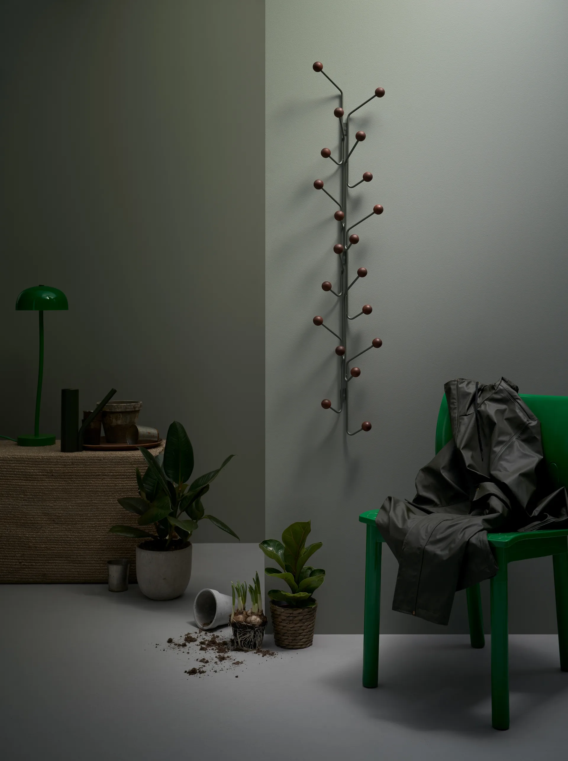 Bill Vertical kleshenger, Grønn, mørkebrun Maze