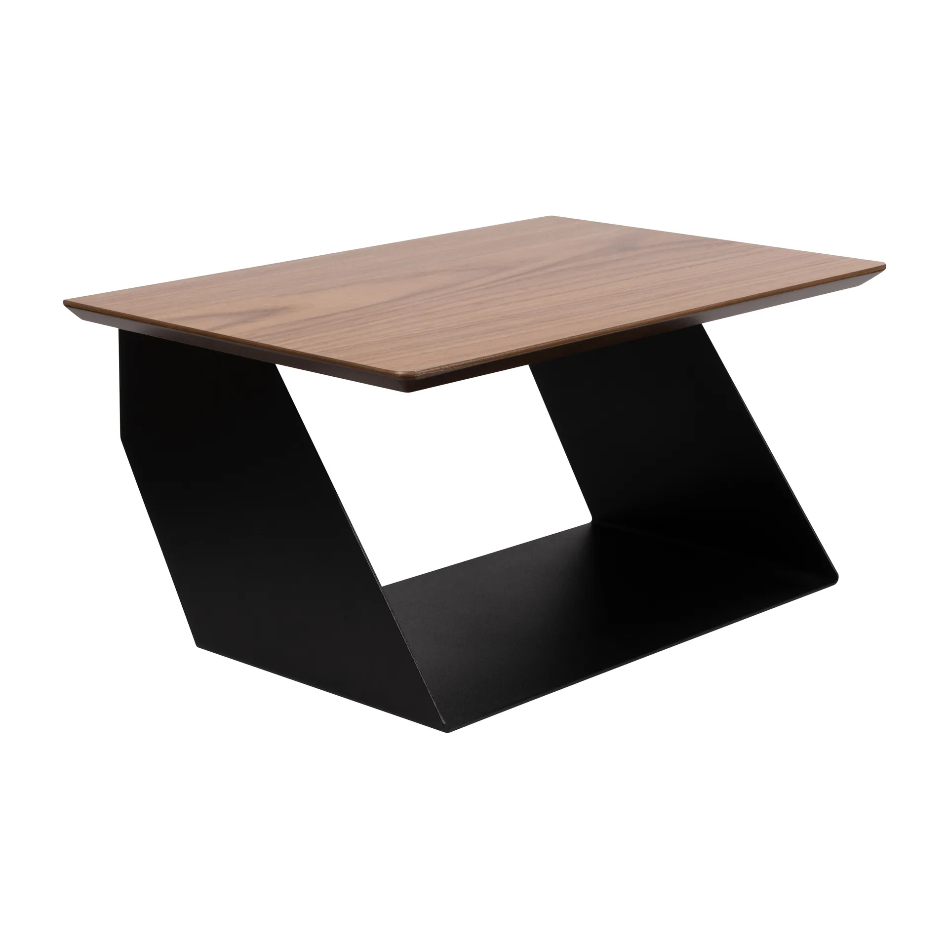 Edgy hylle, Svart, valnøtt Maze