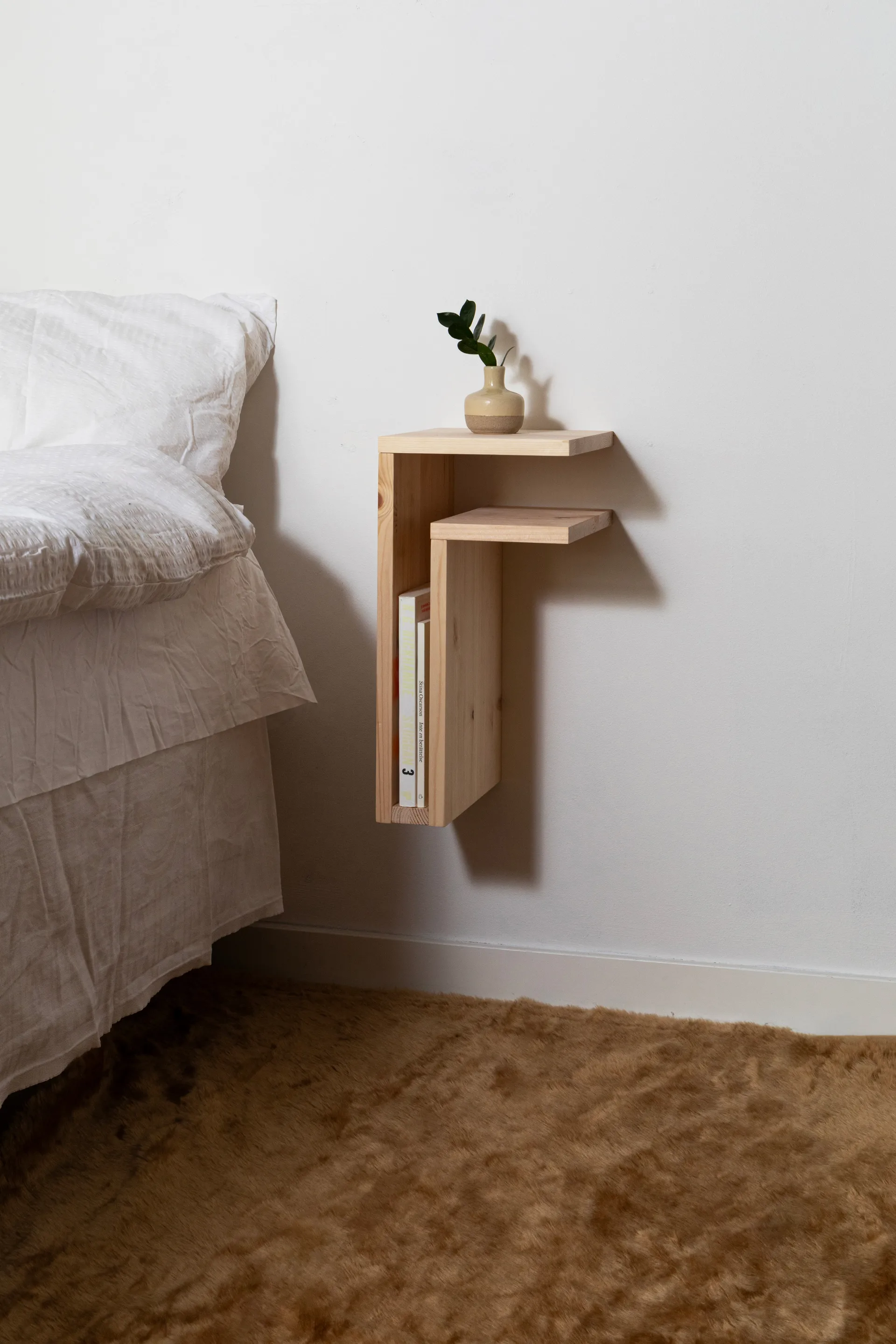 F-shelf Play DIY vegghylle, Pine, right Maze