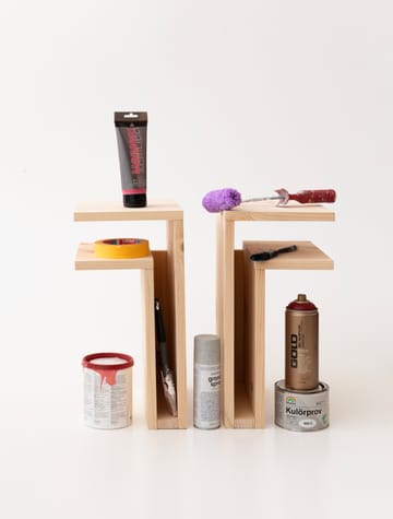 F-shelf Play DIY vegghylle - Pine, right - Maze