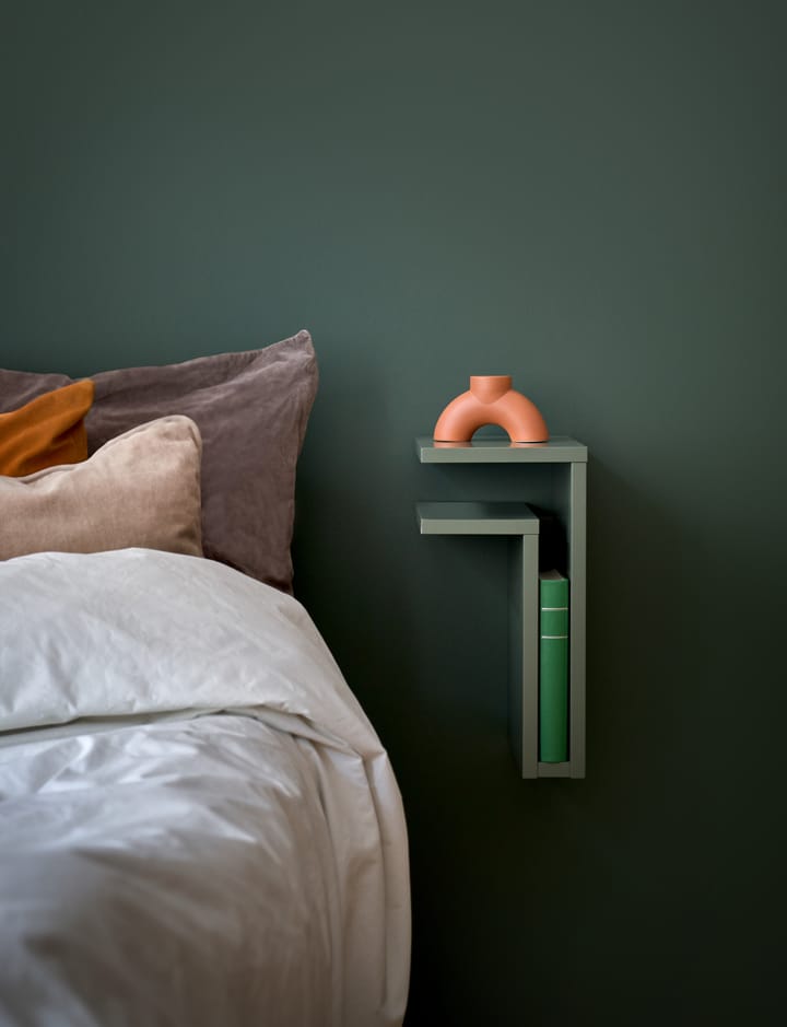 F-shelf vegghylle green grey, Hylle til venstre Maze