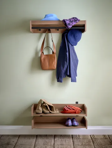 Gentle hattehylle - Valnøtt, 78x15x32 cm - Maze