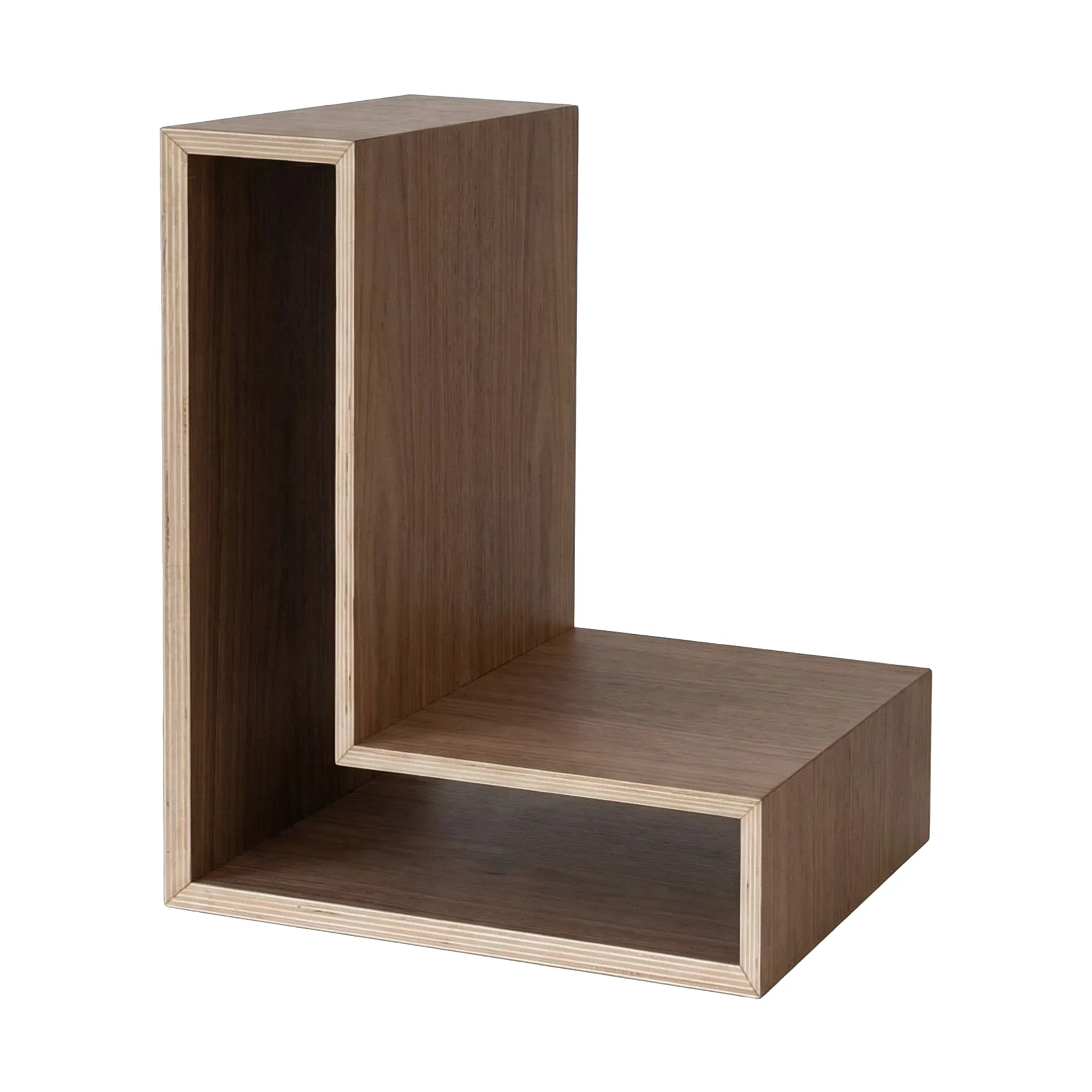 L-shelf vegghylle, Valnøtt, 30x38x29 cm Maze
