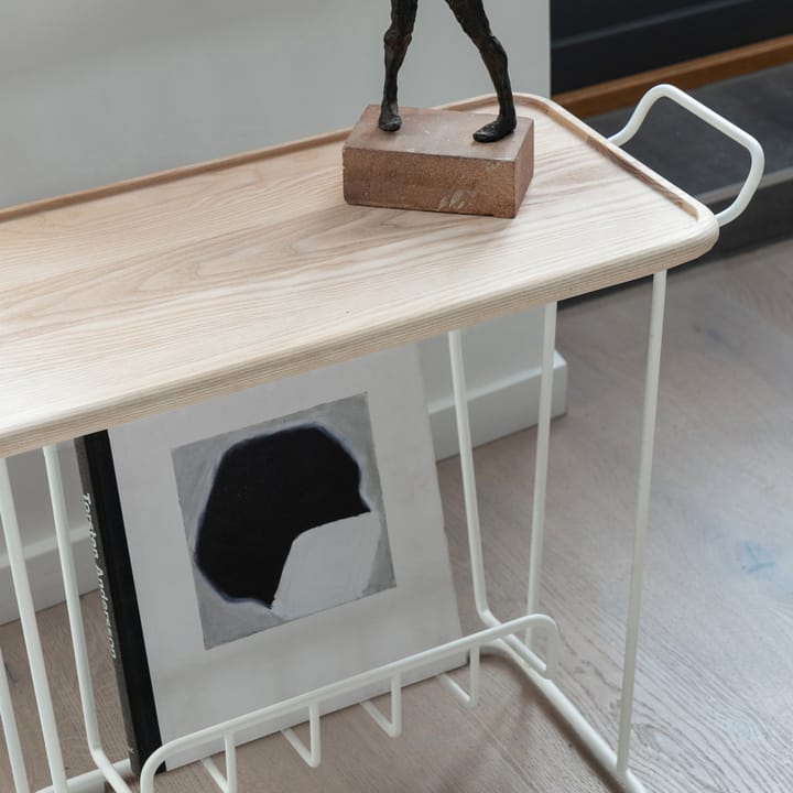Minnie Mae Wood bord med brett, Hvit-lys ask Maze