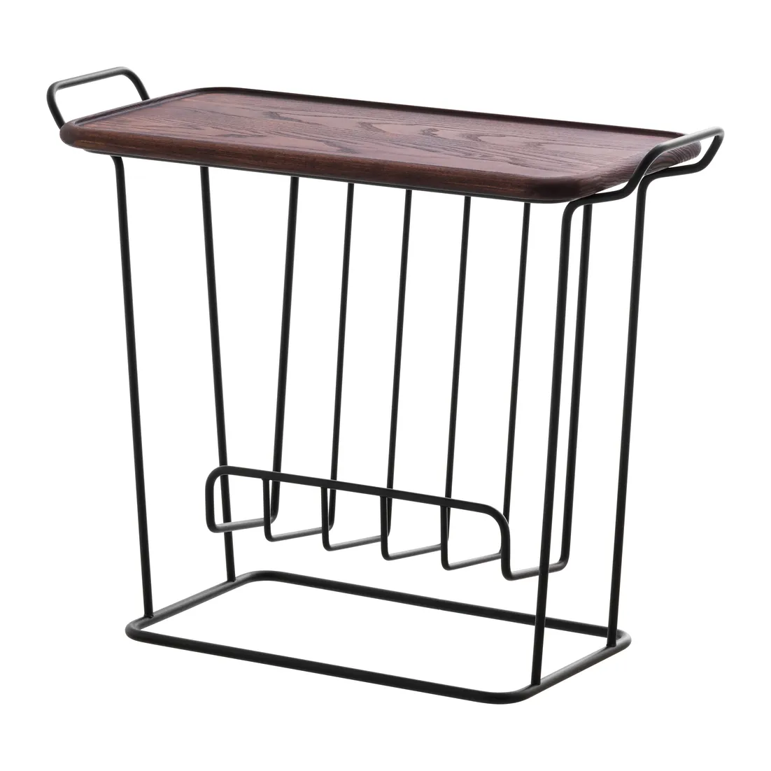 Minnie Mae Wood bord med brett, Svart-mørk ask Maze