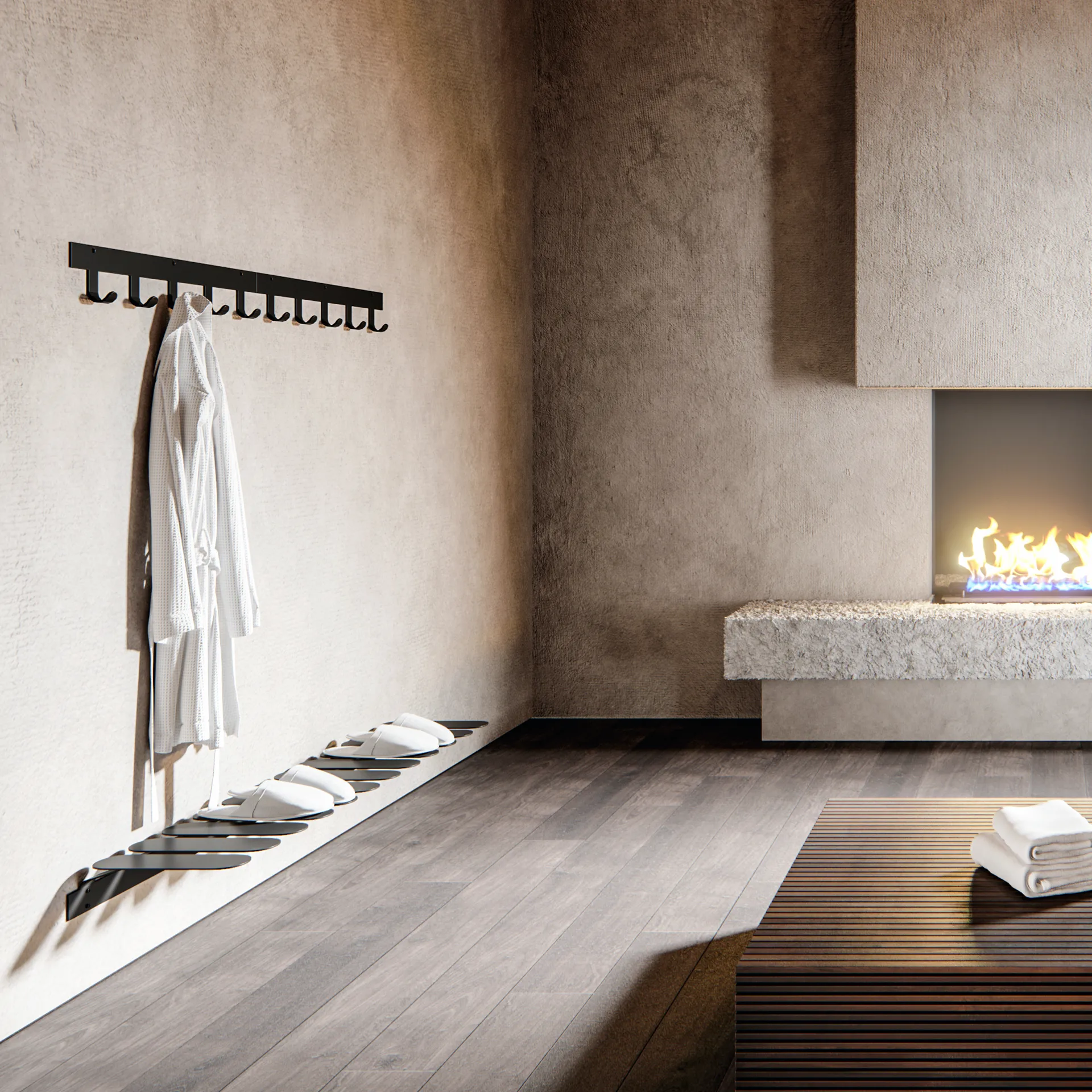 Only Hooks knaggrekke, svart Maze