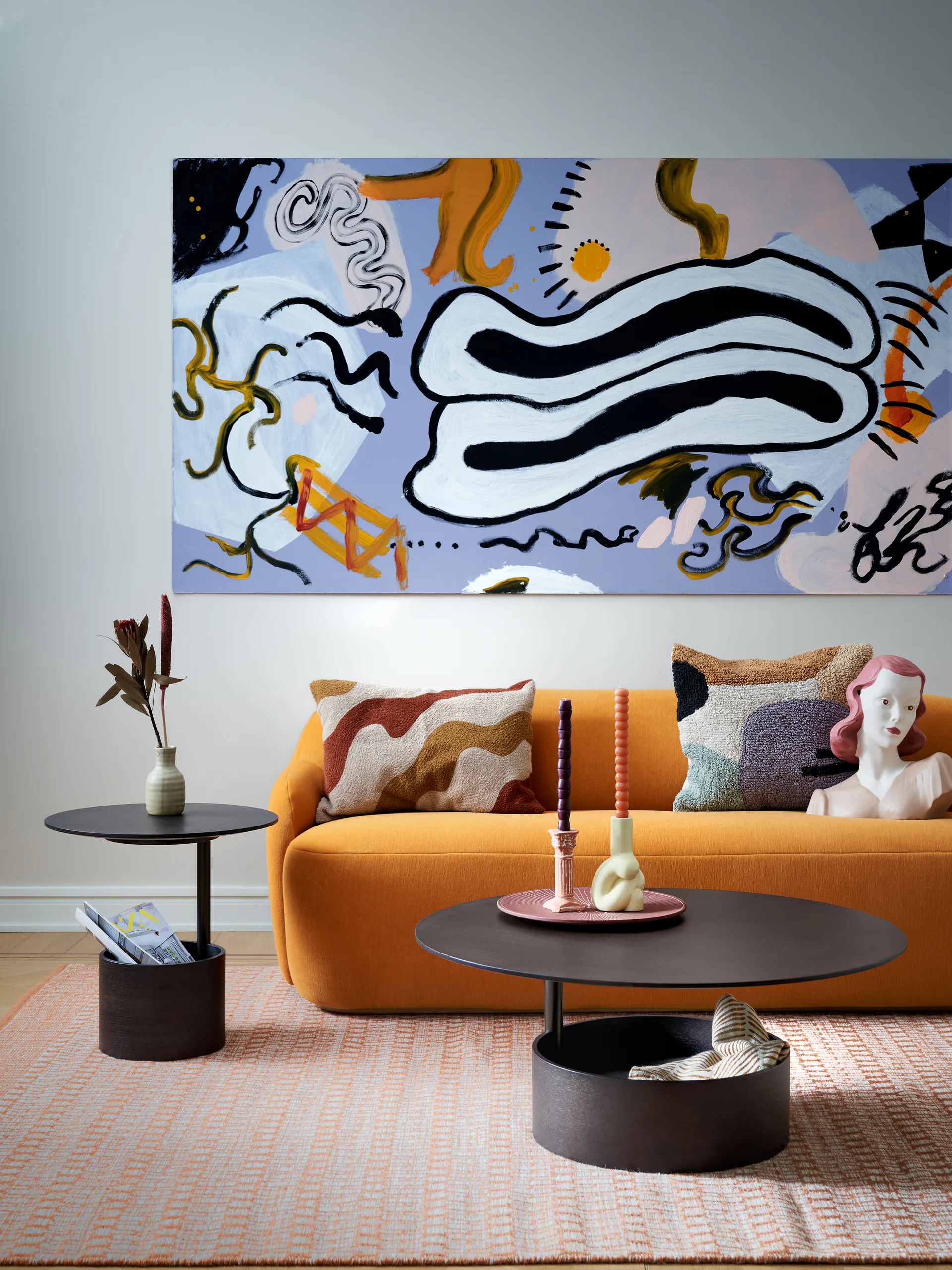 Parasol L salongbord Ø 90 cm, Dark stained oak Maze