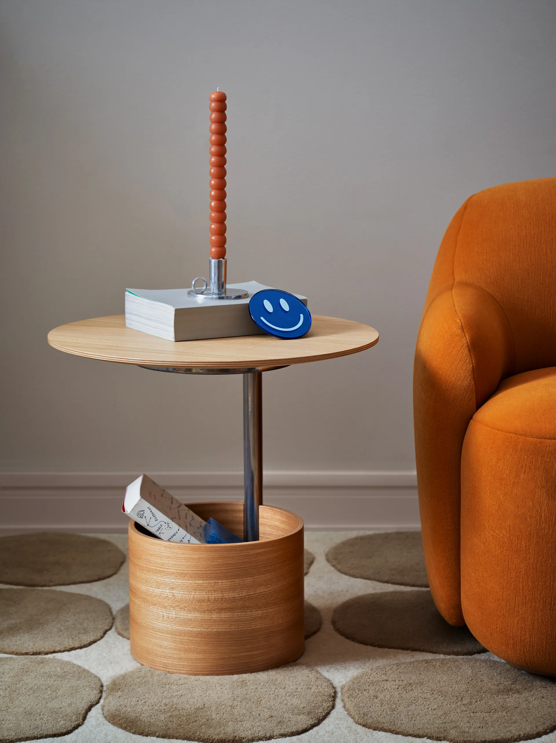 Parasol S salongbord Ø 50 cm, Oak Maze