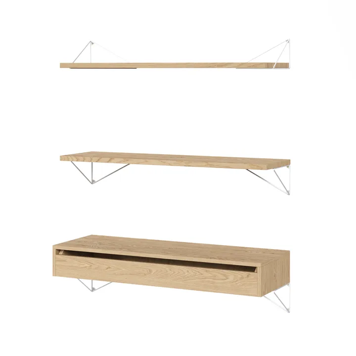 Pythagoras Bundle C hyllesystem eik-hvit - Maze