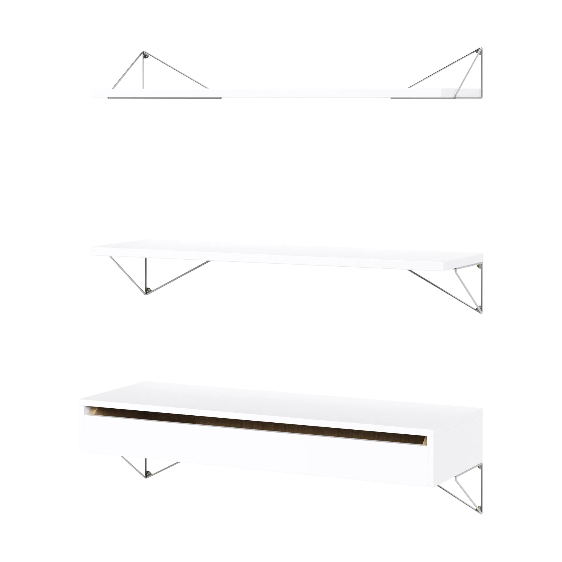 Pythagoras Bundle C hyllesystem hvit-krom Maze