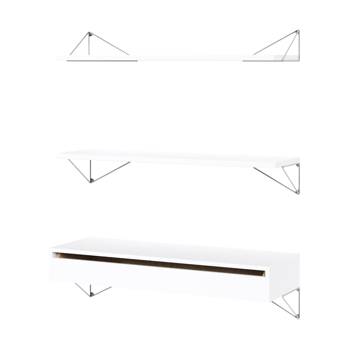 Pythagoras Bundle C hyllesystem hvit-krom - undefined - Maze
