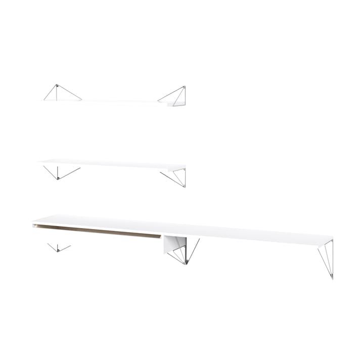 Pythagoras Bundle D hyllesystem hvit-krom - undefined - Maze