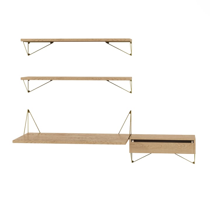 Pythagoras Bundle E hyllesystem eik-messing - undefined - Maze