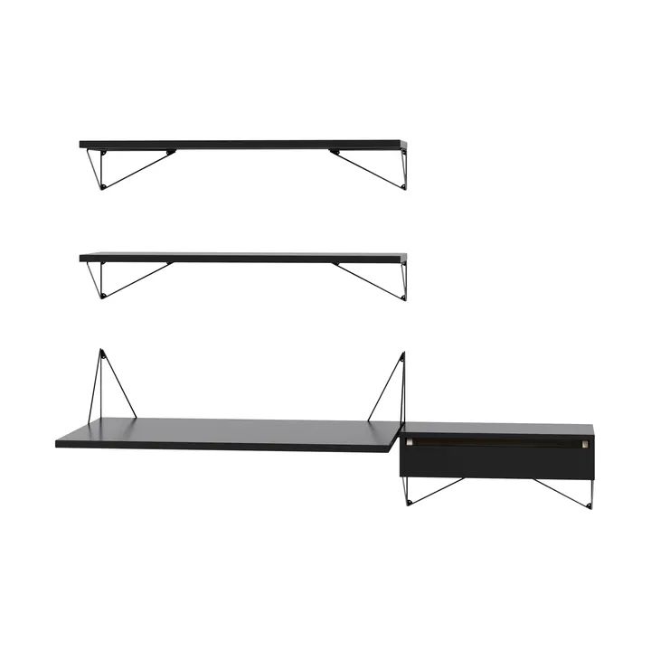 Pythagoras Bundle E hyllesystem svart-svart - Maze