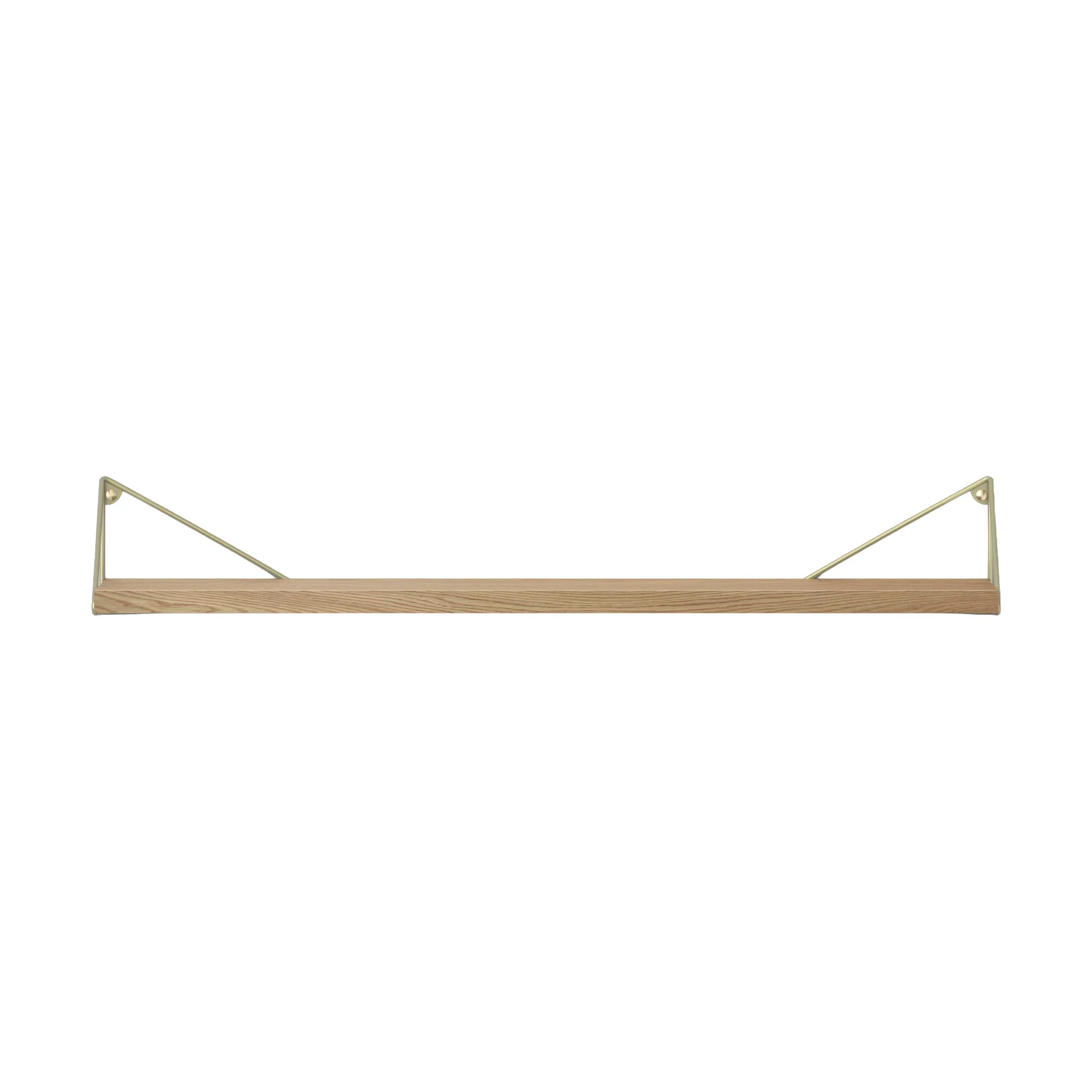 Maze Pythagoras hylle, Eik-messing, 20x80 cm | Skandinavisk Design | Hyller & Hyllesystem | Beige