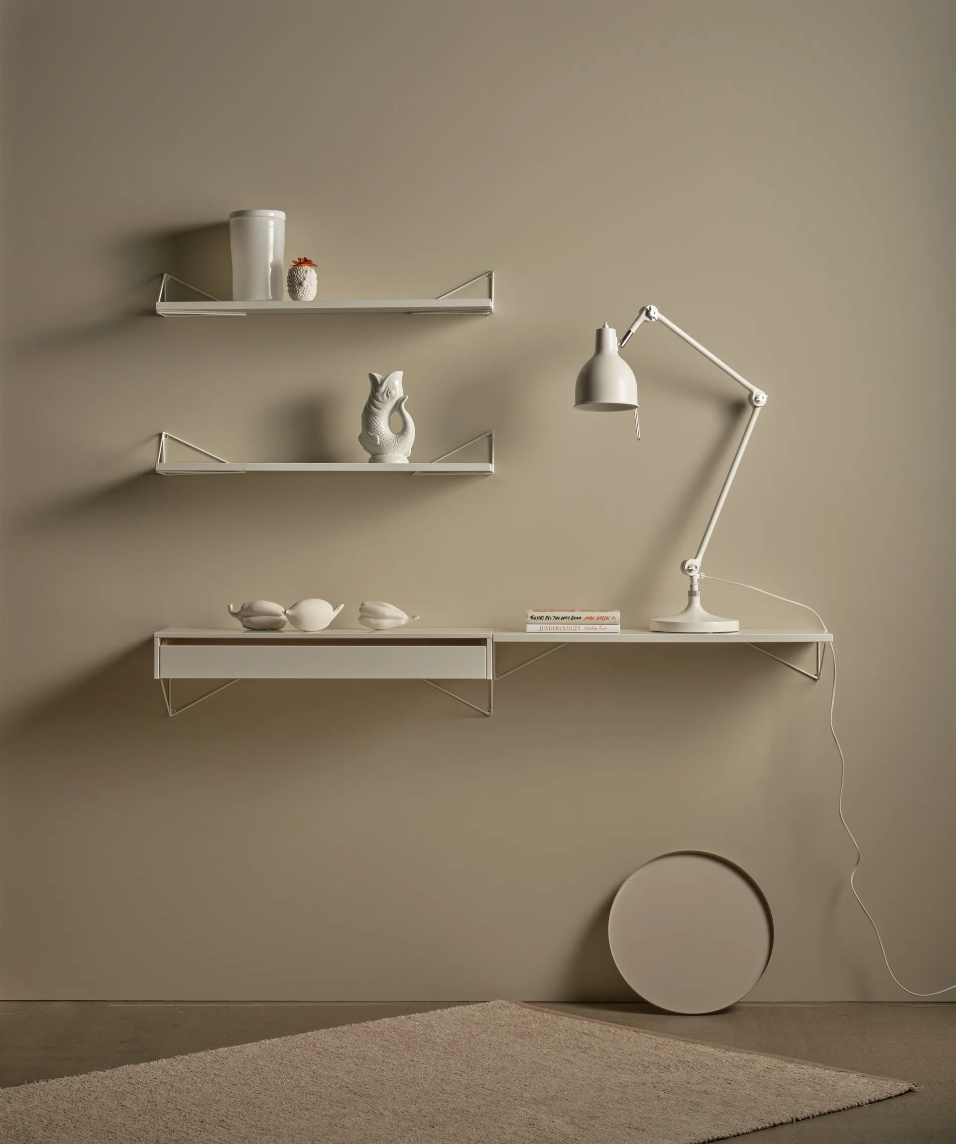 Pythagoras konsoll, 2-pakn., hvit Maze