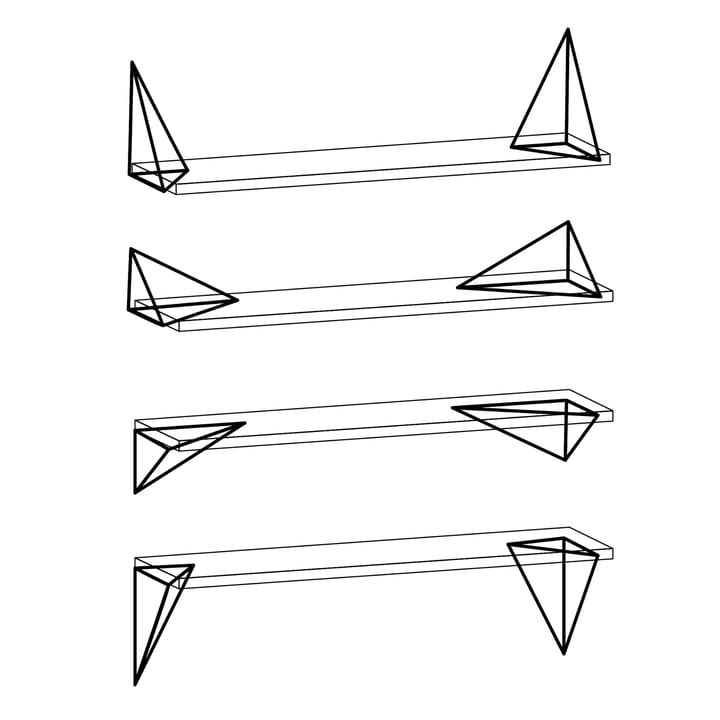 Pythagoras konsoll, 2-pakn., hvit Maze