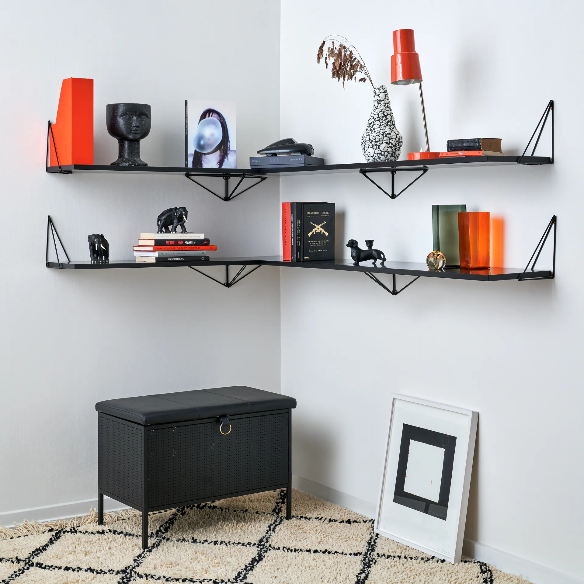 Pythagoras konsoll, 2-pakn., sort Maze