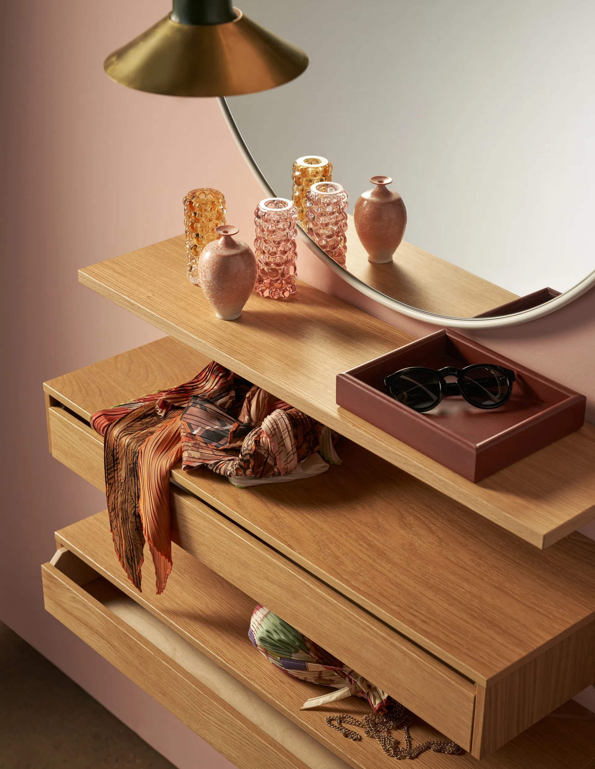 Pythagoras låda L, eik Maze