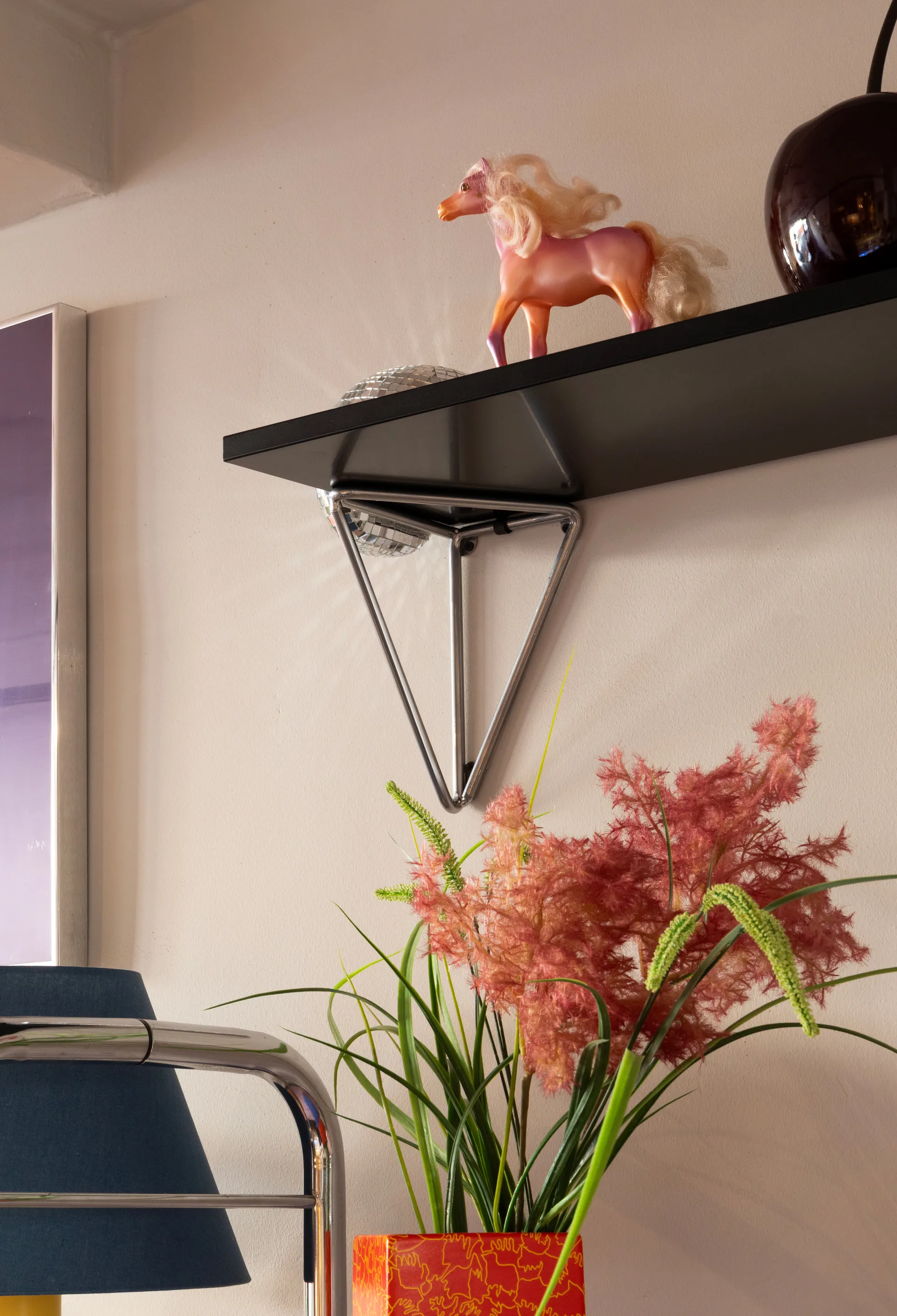 Pythagoras XL Brackets 2‑pakning, Chrome Maze