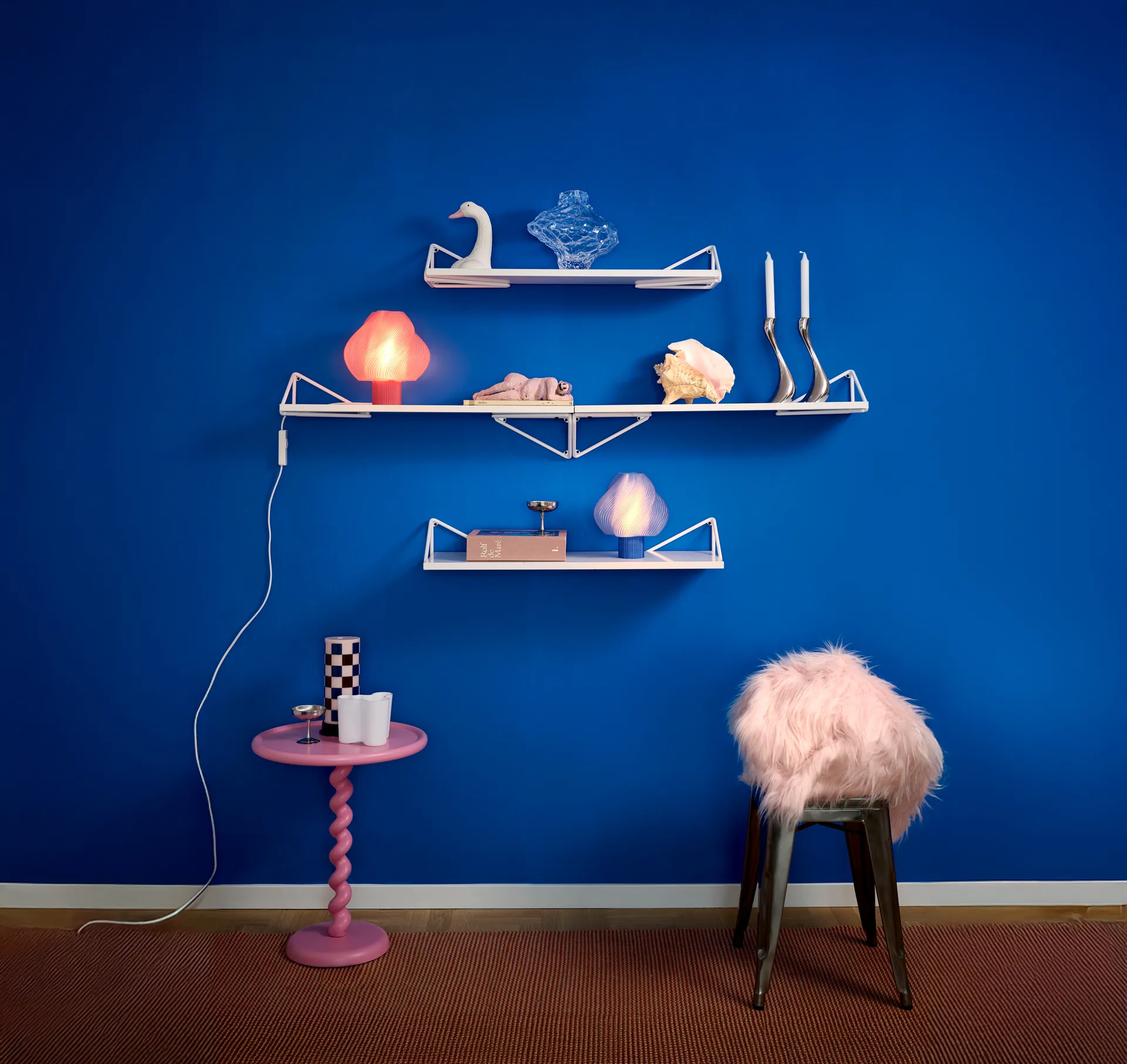 Pythagoras XL Brackets 2‑pakning, Porcelain white Maze