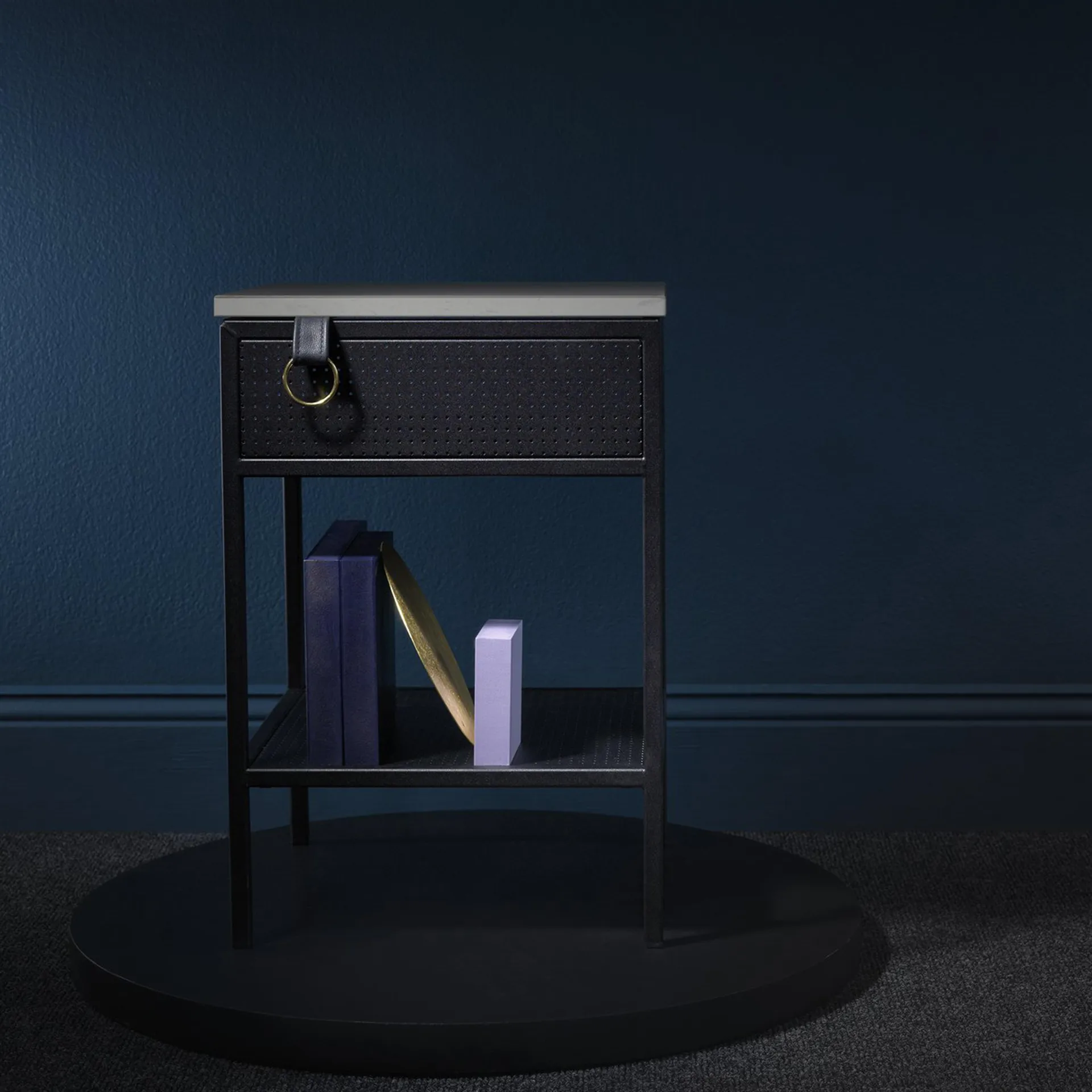 Tracy sidebord, vänsterstilt, svart Maze