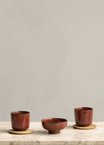 New Norm glassunderlag i tre 2-pakning - Oljet eik - MENU