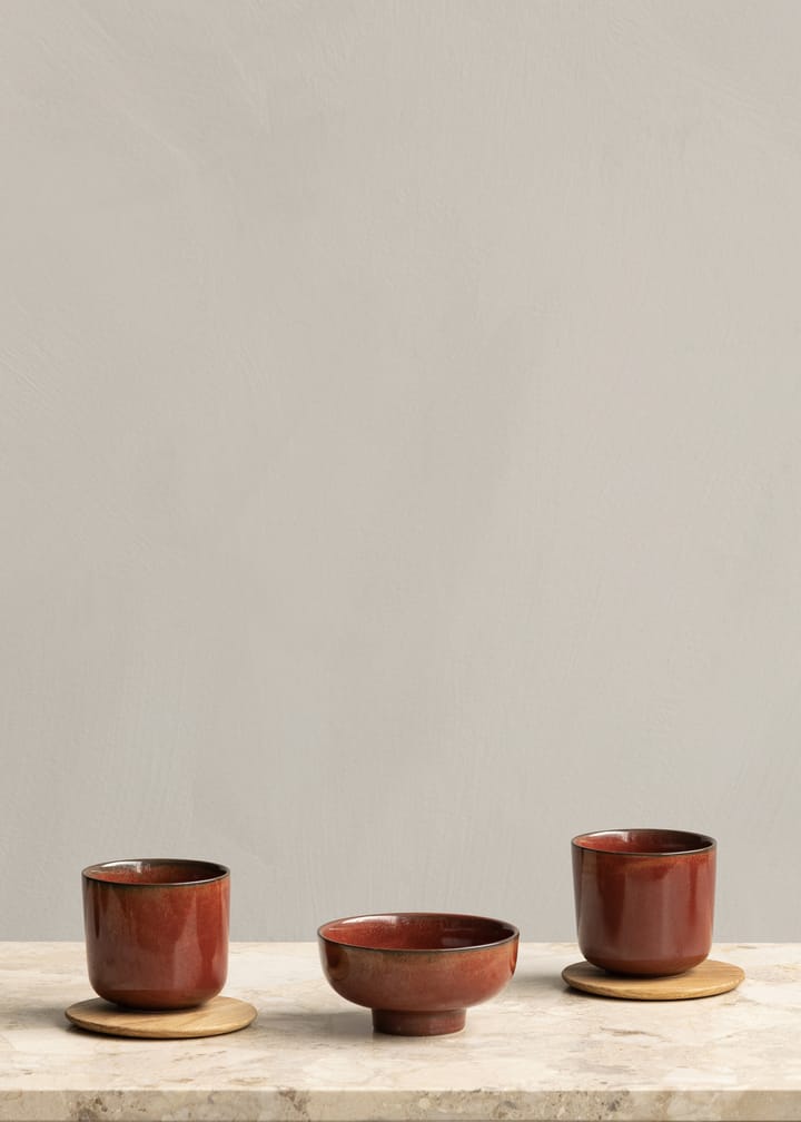 New Norm glassunderlag i tre 2-pakning - Oljet eik - MENU