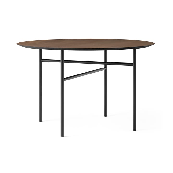 Snaregade bord rundt - Svart-mørkbeiset eik, Ø120 cm - MENU
