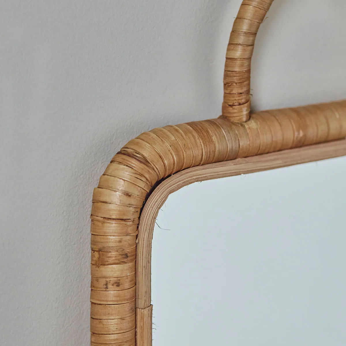 Baki speil med ramme 28x28 cm, Natur Meraki