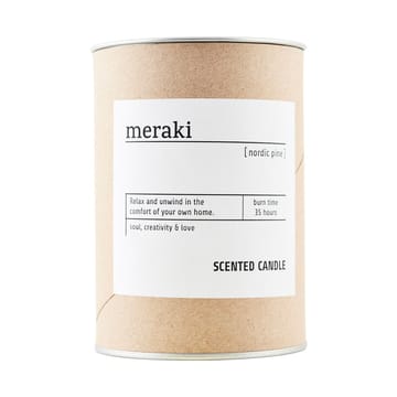 Meraki duftlys brunt glass 35 timer - nordic pine - Meraki