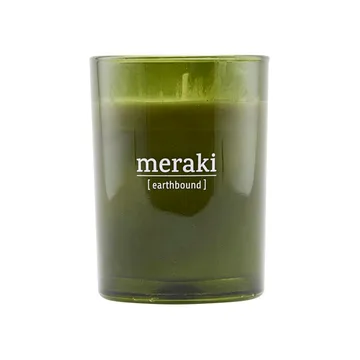 Meraki duftlys grønt glass 35 timer - Earthbound - Meraki