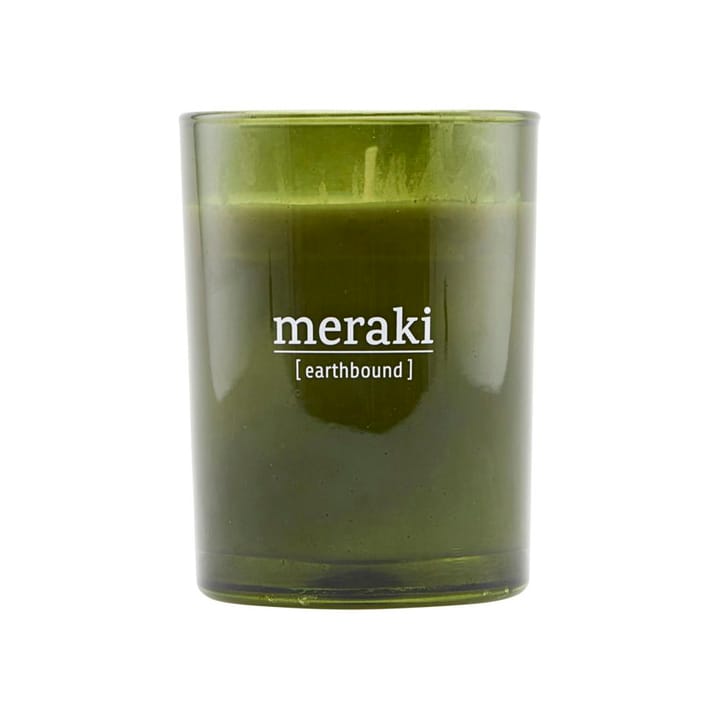 Meraki duftlys grønt glass 35 timer - Earthbound - Meraki