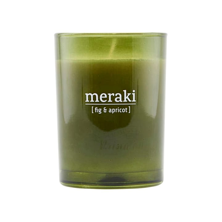 Meraki duftlys grønt glass 35 timer - Fig-apricot - Meraki