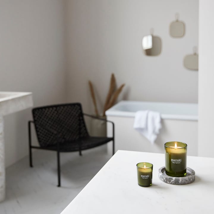 Meraki duftlys grønt glass 35 timer, Fig-apricot Meraki