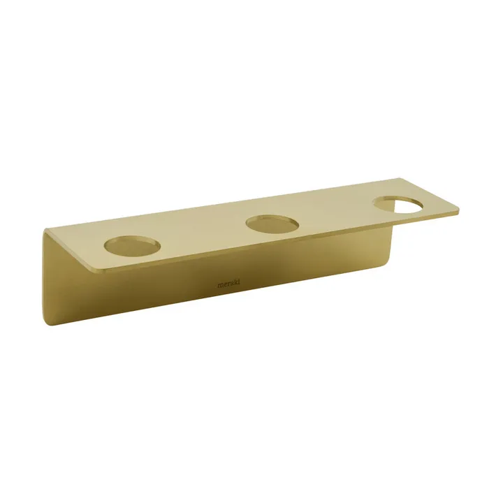 Meraki flaskehenger - Børstet messingfinish, for 3 flasker - Meraki