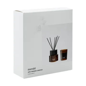 Meraki gavesett duftpinner og duftlys - Silent amber - Meraki