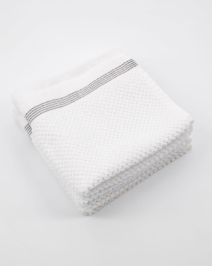 Meraki håndkle hvit med grå strek 3-pakning, 30 x 30 cm Meraki