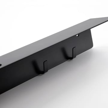 Meraki hylle med flaskehenger og krok - Børstet sort finish - Meraki