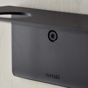 Meraki hylle med flaskehenger og krok - Børstet sort finish - Meraki