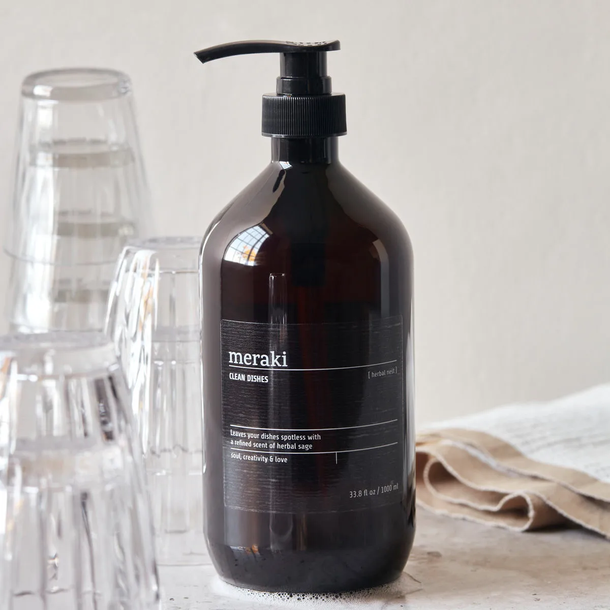 Meraki oppvaskmiddel 1000 ml, Herbal nest Meraki