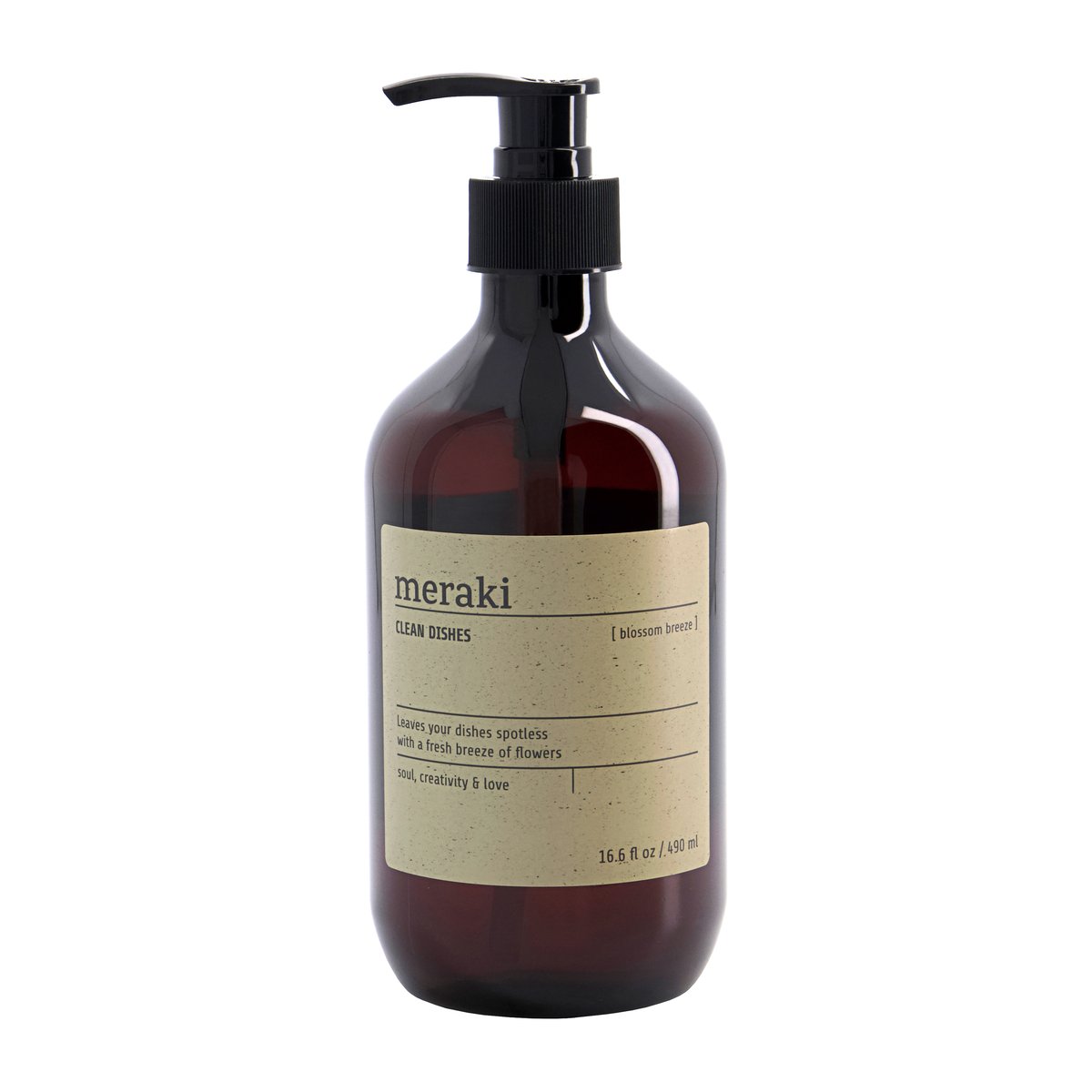 Meraki oppvaskmiddel 490 ml Blossom breeze | Skandinavisk Design | Oppvaskmiddel | Brun