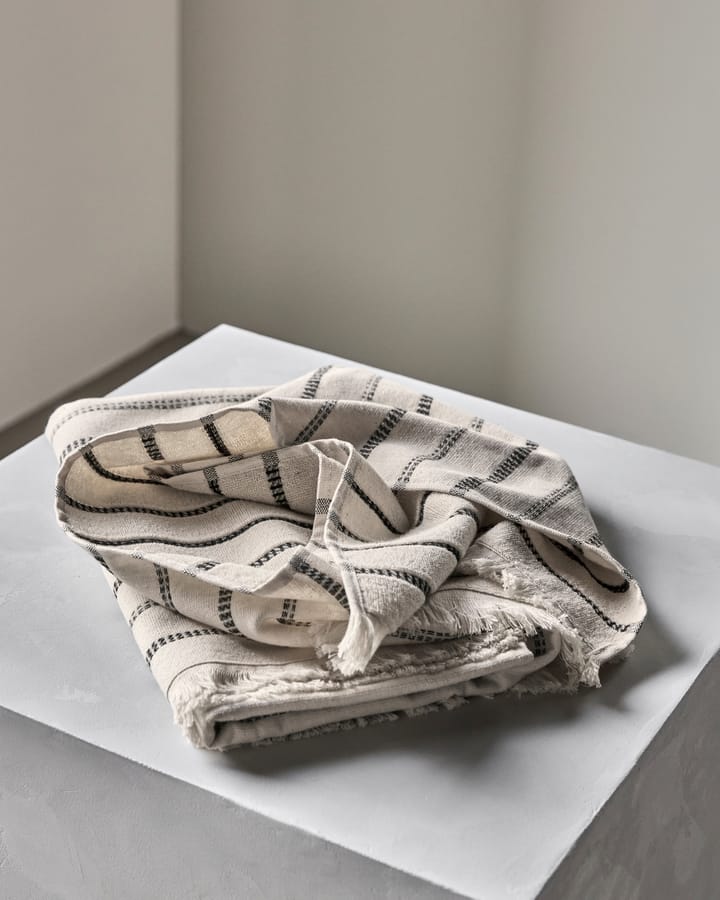 True badehåndkle, Off-White-svart, 70x140 cm Meraki