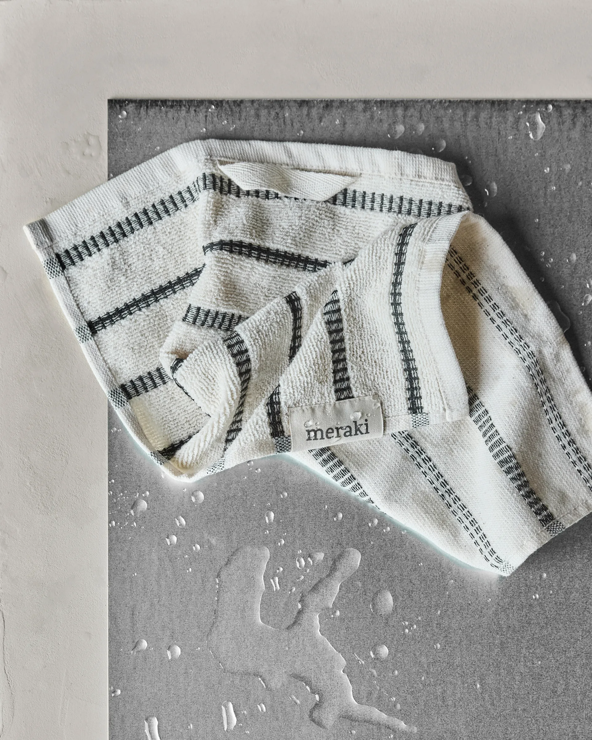 True vaskekluter 3 deler, Off-White-svart Meraki