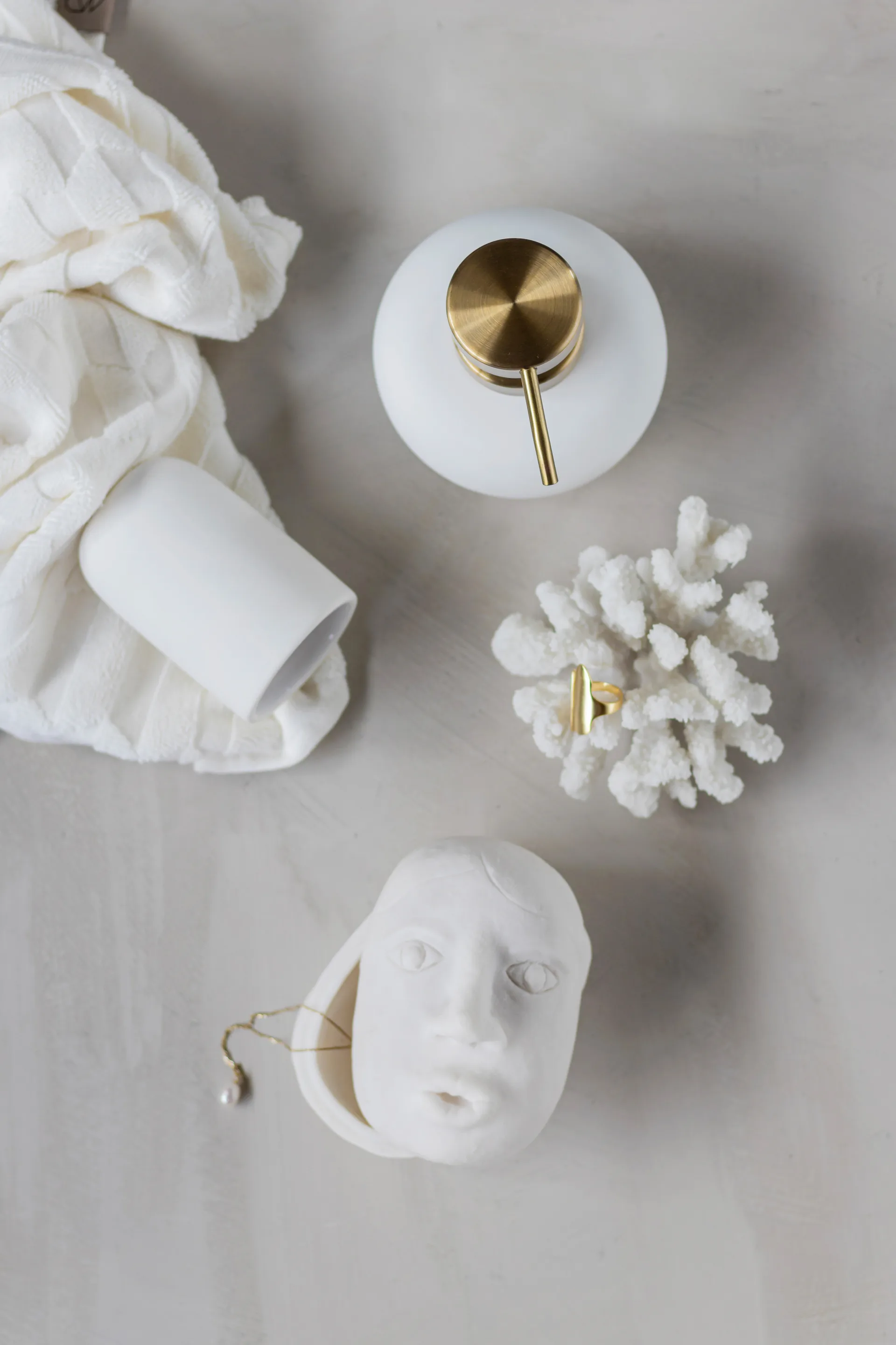 Art piece face eske 9 x 12 cm, Offwhite Mette Ditmer